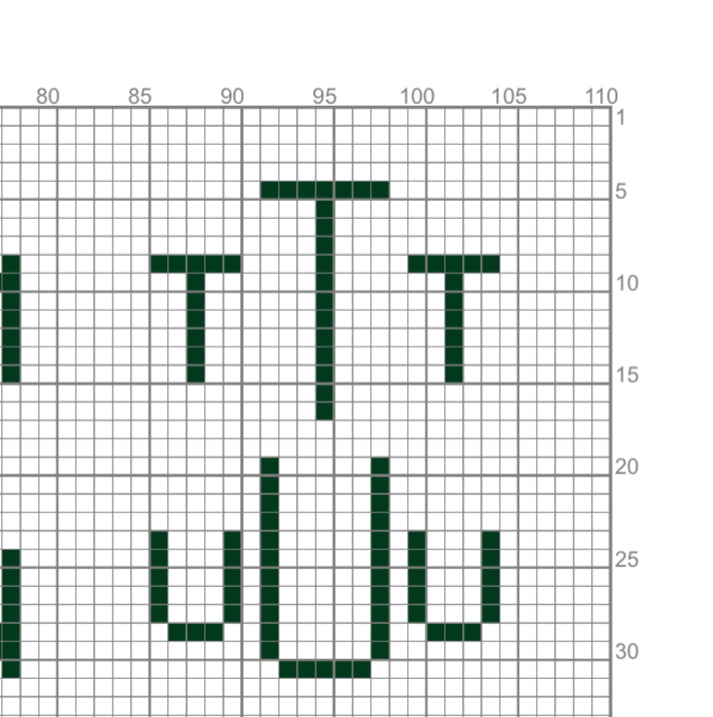 Mini-Monogram Needlepoint Letter Chart